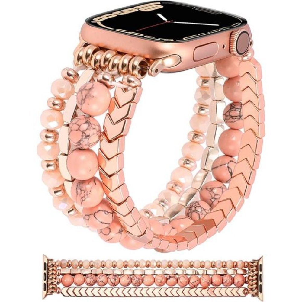 NEW Beaded Rose Gold/Pink Boho Apple Watch Band